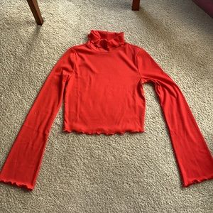 UO Madison Cropped Turtleneck Top